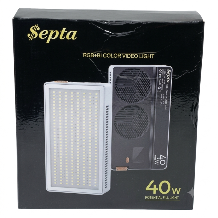 پنل نور ثابت ال ای دی ار جی بی سپتا Septa Portable PB40R RGB Panel Light