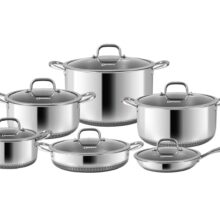 سرویس قابلمه دسینی مدل KD120 12 پارچه استیل کف لیزری