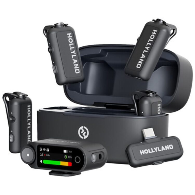 میکروفون یقه ای بی سیم Hollyland LARK MAX 2 Combo 4-Person Wireless Microphone