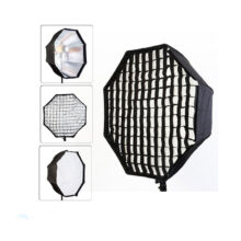 اکتاباکس پرتابل ام دی ان MDN 95 cm octabox with grid+زنبوری و دفیوزر