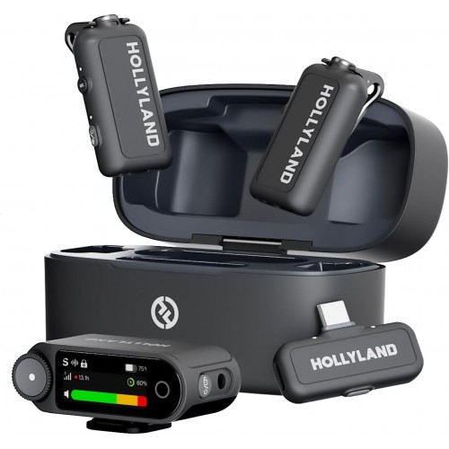 میکروفون یقه ای بی سیم Hollyland LARK MAX 2 Combo 2-Person Wireless Microphone